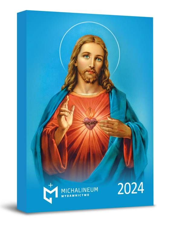 Kalendarze kieszonkowe religijne Kieszonkowy kalendarzyk religijny na 2024 mały format - Serce Pana Jezusa