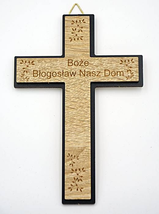 Krzyż Boże Błogosław Nasz Dom 15,5 cm KW6