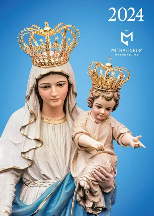 Kalendarz religijny na 2024 r. na ścianę z wizerunkami Matki Bożej sklep chrześcijański