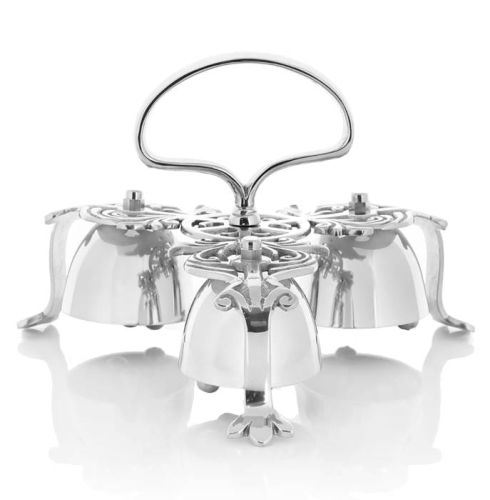 Dewocjonalia i artykuły liturgiczne: Dzwonki dla ministrantów potrójne niklowane P87