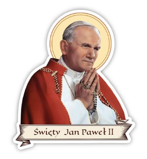 Upominki religijne art christiana: Naklejka św. Jan Paweł II ACHNM16