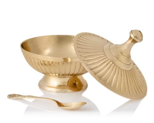 Łódka do kadzielnicy mosiężna z łyżeczką P164B księgarnia religijna sklep dewocjonalia