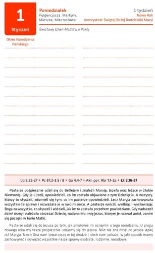 Agenda Biblijna na rok 2024. Terminarz z pełnym tekstem Ewangelii na każdy dzień roku liturgicznego