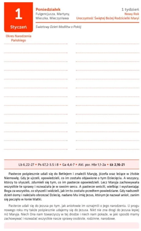 Agenda Biblijna Werbistów na 2024 (A5 - duża) sklep chrześcijański verbinum