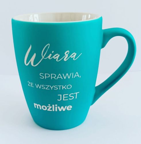 Kubek "Wiara sprawia że wszystko jest możliwe" sklep chrześcijański