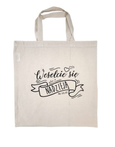Torba bawełniana na zakupy Weselcie się nadzieją sklep chrześcijański