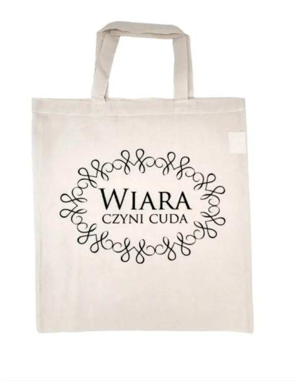 Torba bawełniana na zakupy Wiara czyni cuda księgarnia chrześcijańska