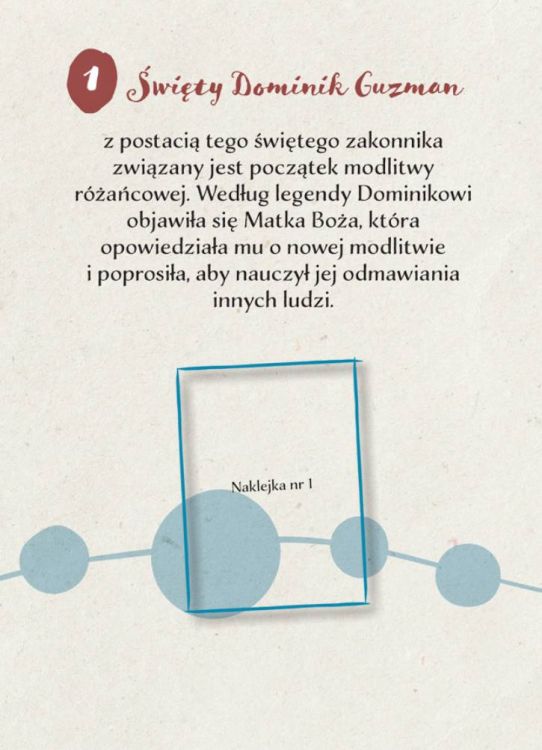 Żywe Kamienie. Różaniec w życiu świętych. Sprawdziany na różaniec - książeczka z naklejkami