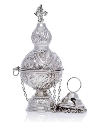 Trybularz mosiężny niklowany 22 cm M-22182N księgarnia chrześcijańska