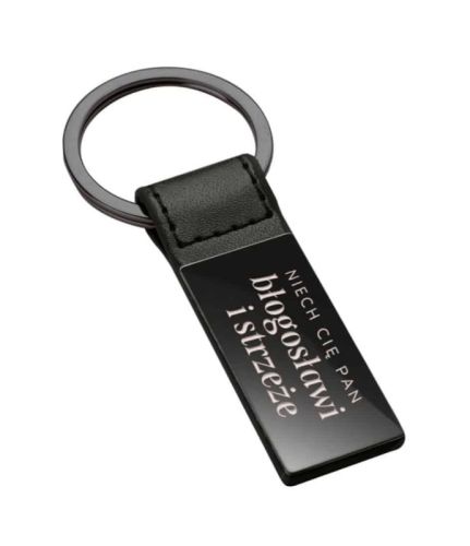 Brelok metal - skóra z błogosławieństwem "Niech cię Pan błogosławi" SZBR/0039 sklep chrześcijański