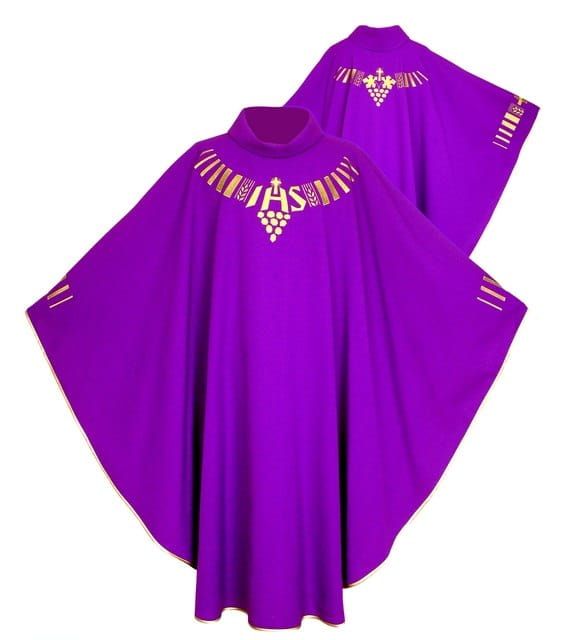 Ornat fioletowy z motywem Eucharystycznym 1-141-4 e-religijne.pl