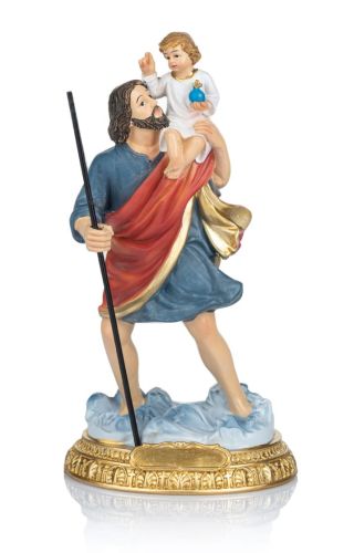 Figurka św. Krzysztof patron kierowców 22 cm HY72453A księgarnia chrześcijańska