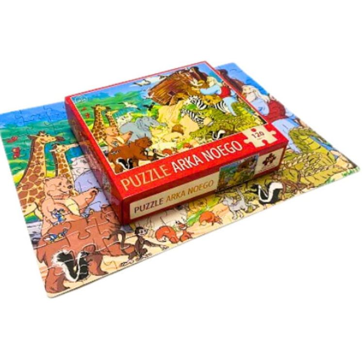 Biblijne puzzle do układania dla dzieci ARKA NOEGO 120 elementów WDS