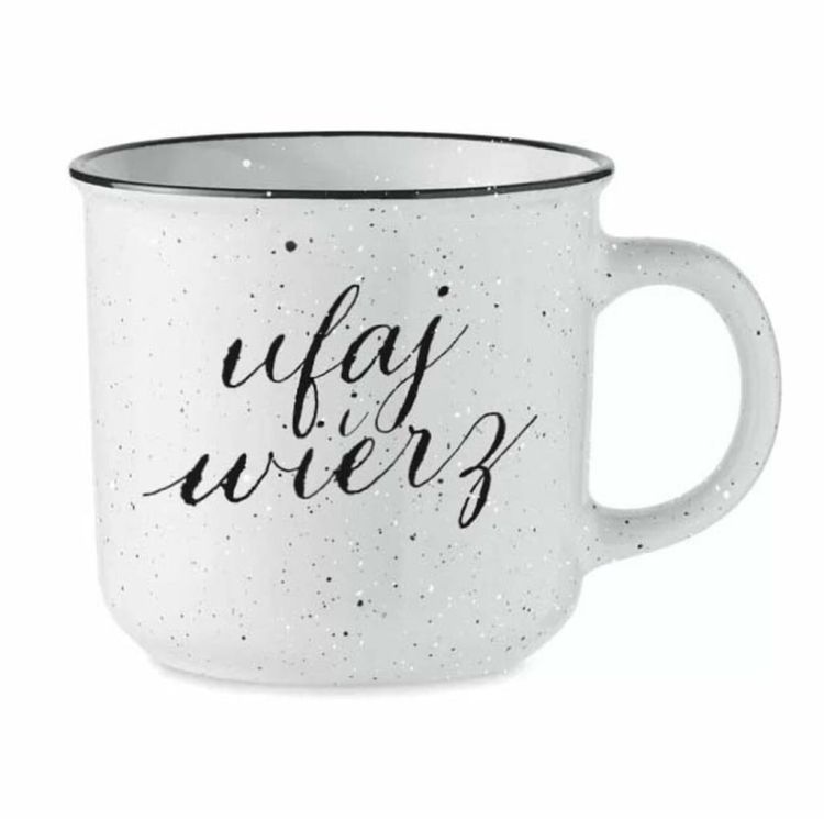 Kubek vintage o dużej pojemności "Ufaj, wierz ..." 400 ml księgarnia chrześcijańska