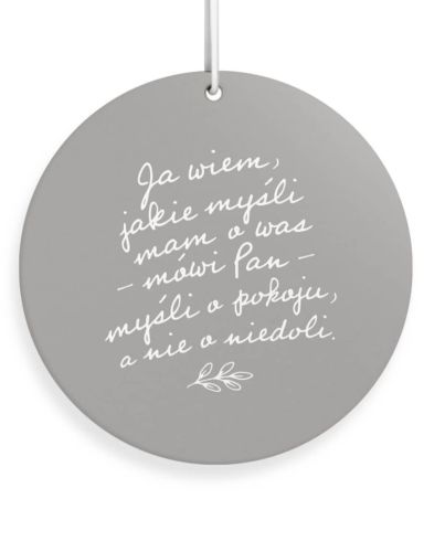 Zawieszka zapachowa do auta LAWENDA "Ja wiem jakie mam myśli o was – mówi Pan ..."