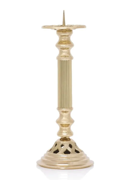 Lichtarz kościelny mosiężny średni 35,5 cm - CA-1024A sklep liturgiczny największy wybór