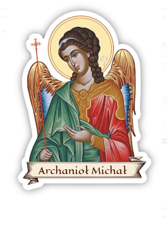 Naklejka święty MICHAŁ Archanioł ACHNM36 sklep chrześcijański - dewocjonalia gadżety religijne