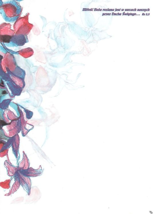 Papeteria religijna A5 - Miłość Boża rozlana jest w sercach naszych przez Ducha Świętego Rz 5,5