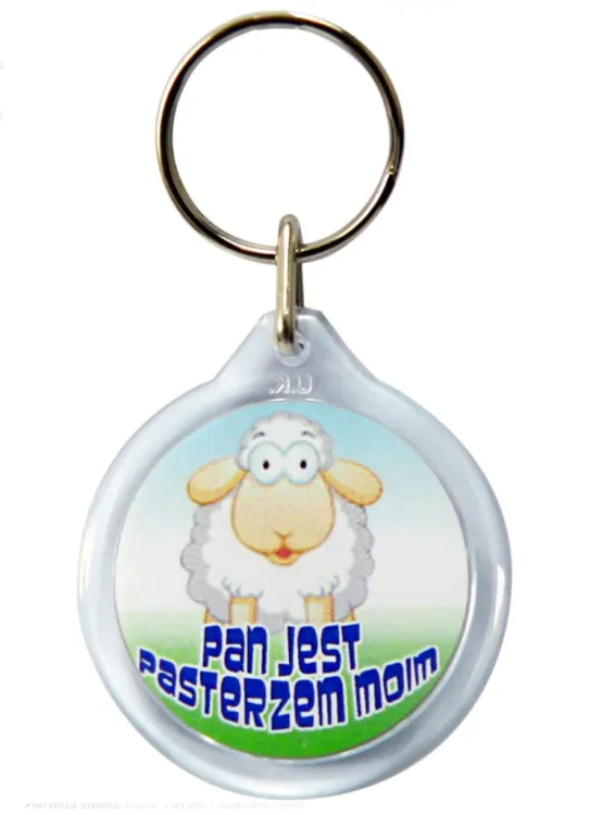 Sklep chrześcijański artykuły religijne - Pan jest moim Pasterzem, nie brak mi niczego - chrześcijański brelok do kluczy