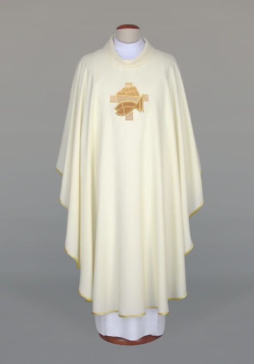 Ornat biały z haftem - motyw Eucharystii 1-295-1 alba plus największy wybór ornatów