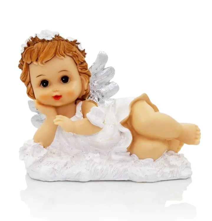 Aniołek leżący dekoracja religijna XQ760061B-B 14 cm sklep chrześcijański
