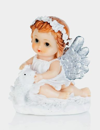 Aniołek z barankiem 9 cm XQ726079B-D