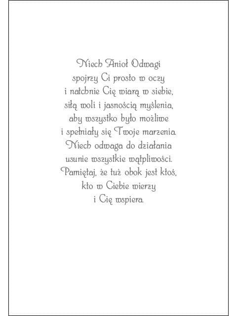 Posyłam Ci Anioła Odwagi - karnet upominkowy z kopertą księgarnia chrześcijańska Edycja Świętego Pawła