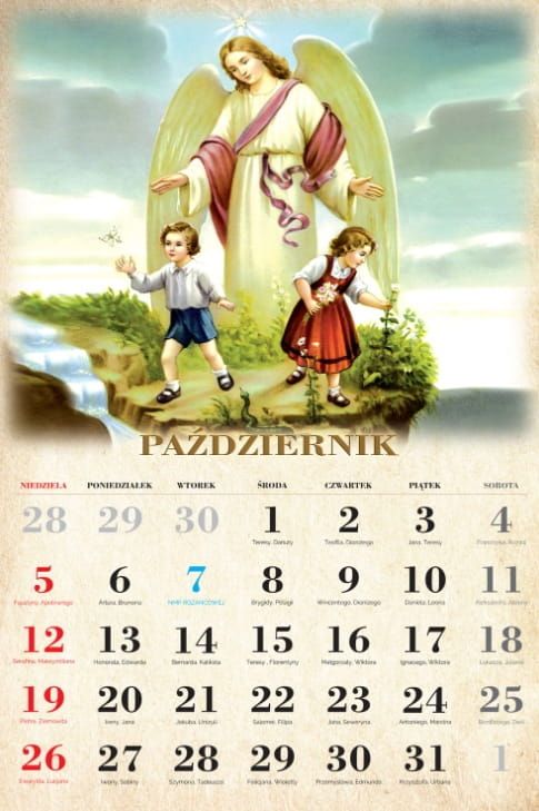 Kalendarz z Aniołem Stróżem dla dzieci na 2025 rok
