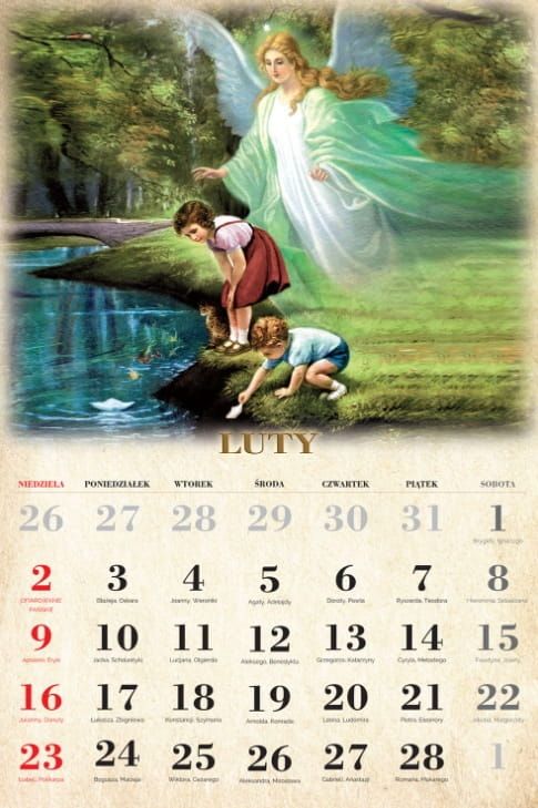 Kalendarz z Aniołem Stróżem dla dzieci na 2025 rok
