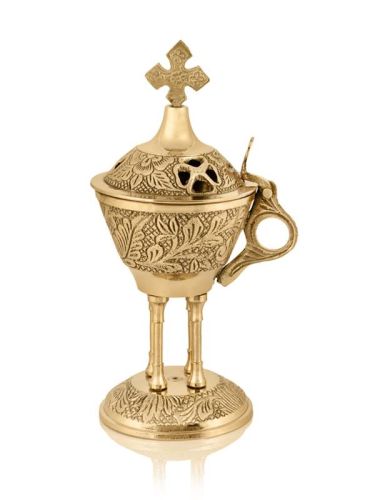 Byzantyjska domowa kadzielnica mosiężna PO-37 sklep chrześcijański