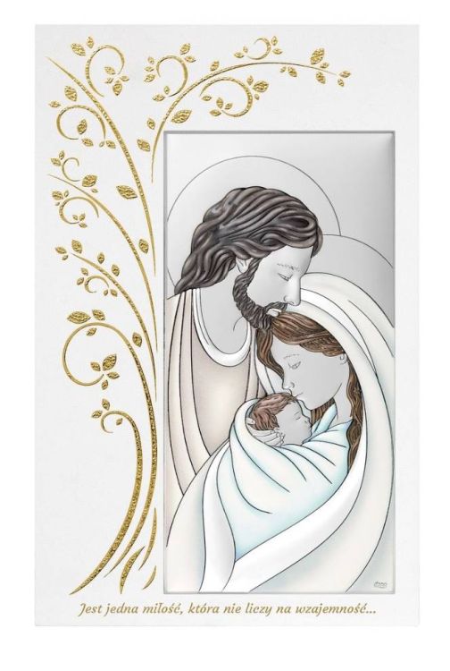 Obraz Święta Rodzina Kolorowy NA PANELU DS129FZAS/3C 21x31 cm - elegancki symbol Miłości i Wiary