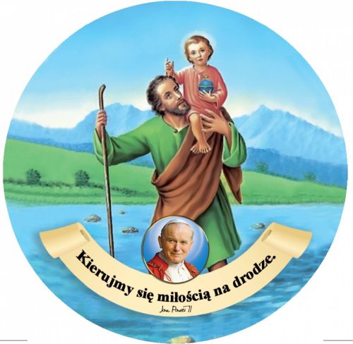 Święty Krzysztof - naklejka do auta (20 sztuk zestaw)