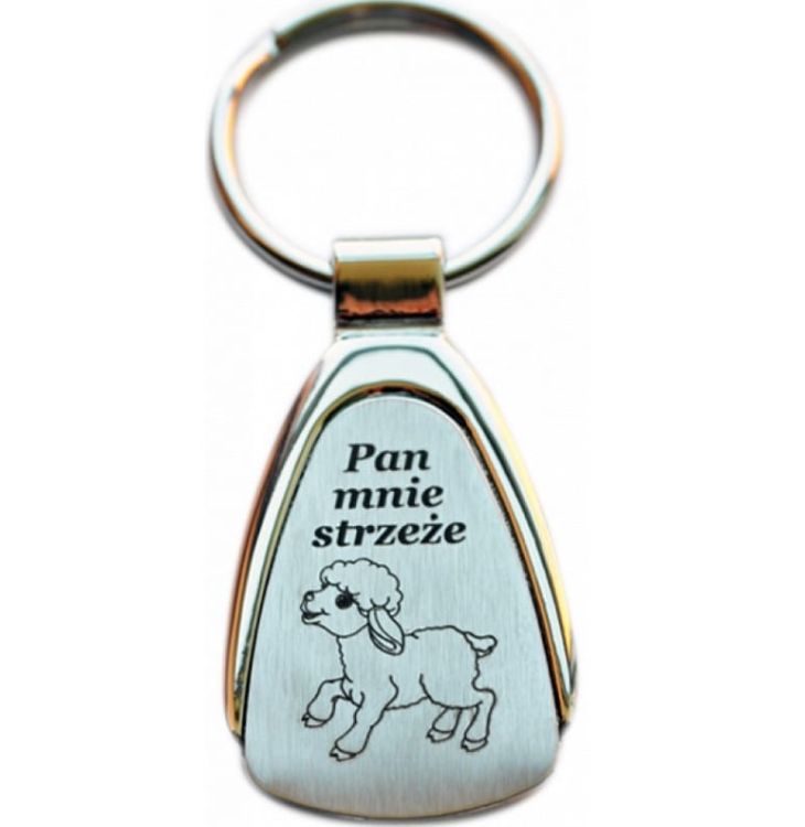 Breloczek metalowy z tekstem religijnym nr. 1 e-religijne.pl