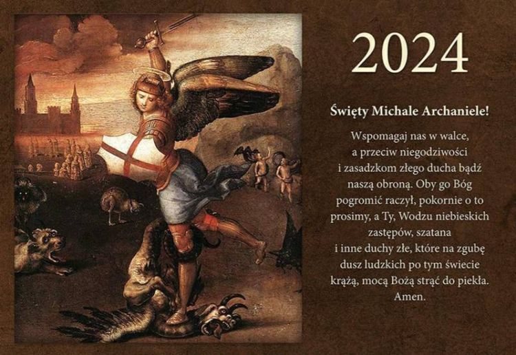 Kalendarz trójdzielny "Święty Michał Archanioł" - Twój duchowy przewodnik na rok 2025 księgarnia chrześcijańska