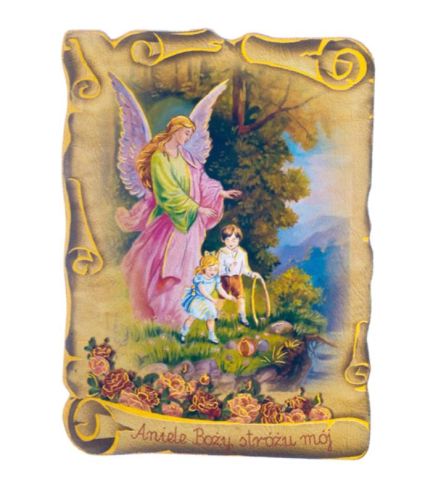 Magnes metalizowany - Anioł Stróż - duchowe wsparcie na co dzień 120_062