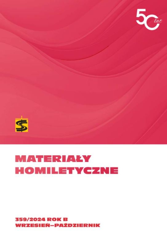 Materiały Homiletyczne 359/2024 rok B wrzesień - październik księgarnia chrześcijańska