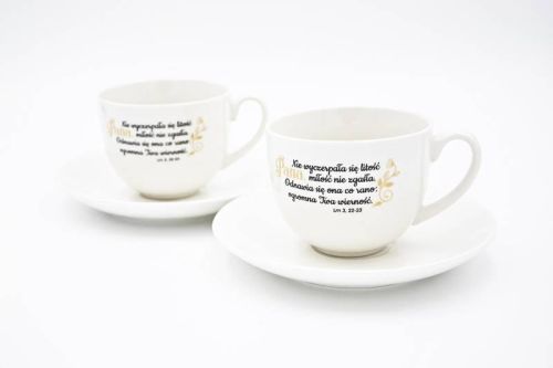 Komplet filiżanek Nie wyczerpała się litość Pana - codzienna inspiracja