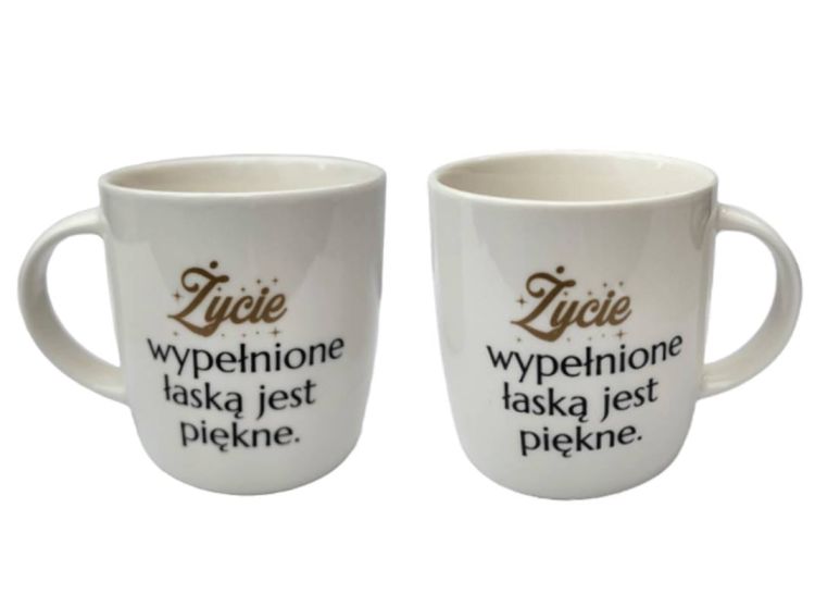Kubek "Życie wypełnione łaską jest piękne" MG-KB-333 sklep chrześcijański
