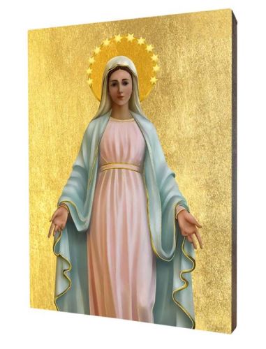 Ikona Maryi Królowej Pokoju z Medjugorie – wizerunek na desce lipowej księgarnia sklep z dewocjonaliami