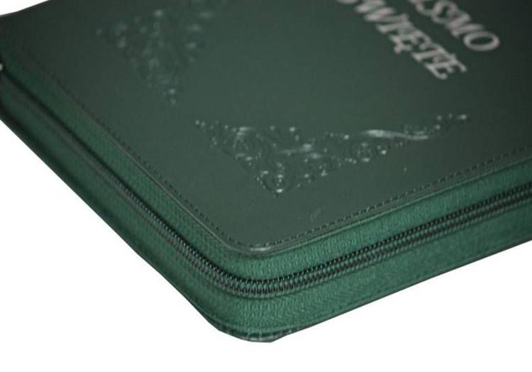 Biblia z rybką w eleganckim etui - Stary i Nowy Testament podręczny format - kolor zielony |Edycja świętego Pawła