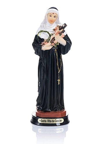 Święta Rita da Cascia - Figurka Patronki Spraw Niemożliwych 13 cm