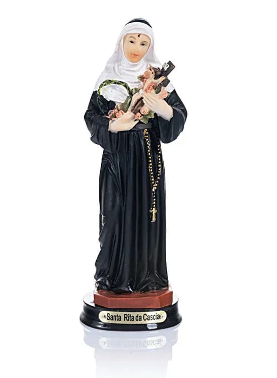Święta Rita da Cascia - Figurka Patronki Spraw Niemożliwych 13 cm