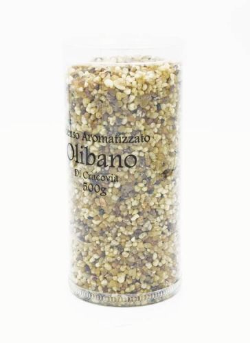 Naturalne kadzidło Olibanum w przezroczystym pojemniku, 500g aromatycznych ziaren żywicy do użytku liturgicznego