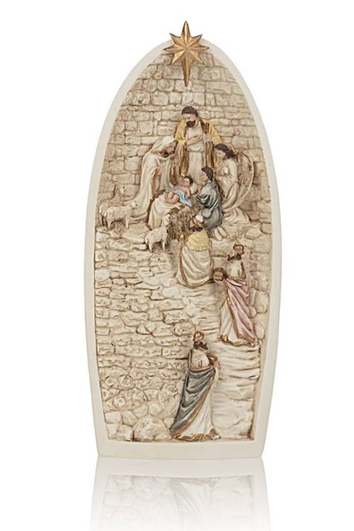 Betlejemska szopka podświetlana - świąteczna dekoracja 21,5 cm KWS15058