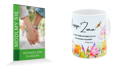 Święta troska żony - pakiet duchowy: kubek + modlitewnik żony za męża