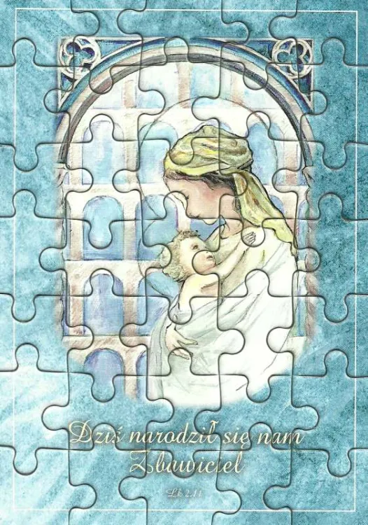Puzzle religijne dla dzieci - Dziś narodził się nam Zbawiciel e-religijne.pl