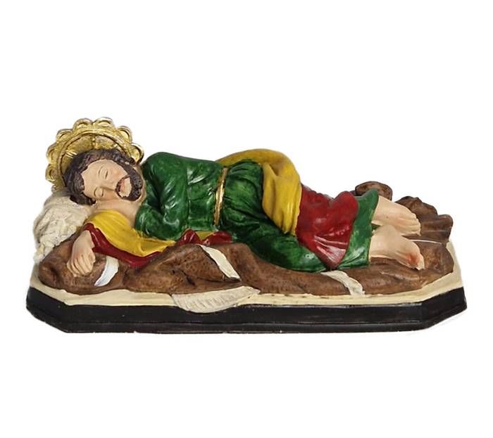 Figura śpiącego św. Józefa - symbol zawierzenia i modlitwy, wzorowana na figurze z biurka papieża Franciszka | dewocjonalia - sklep internetowy