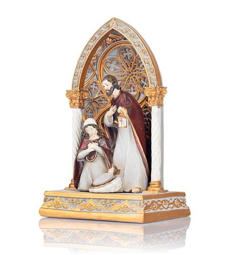 luminowana Szopka Betlejemska w Złotym Łuku - 23cm LED