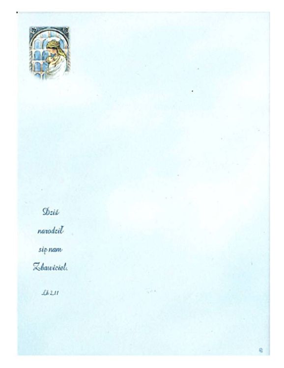 Papeteria Świąteczna A5 - Dziś narodził się nam Zbawiciel - zestaw 10 kartek listowych | sklep chrześcijański