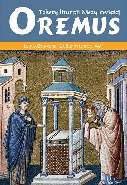 Okładka Oremus luty 2025 z mozaiką Ofiarowanie Jezusa w świątyni - księgarnia chrześcijańska PROMIC wydawnictwo